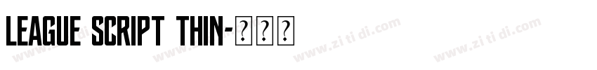 League Script Thin字体转换